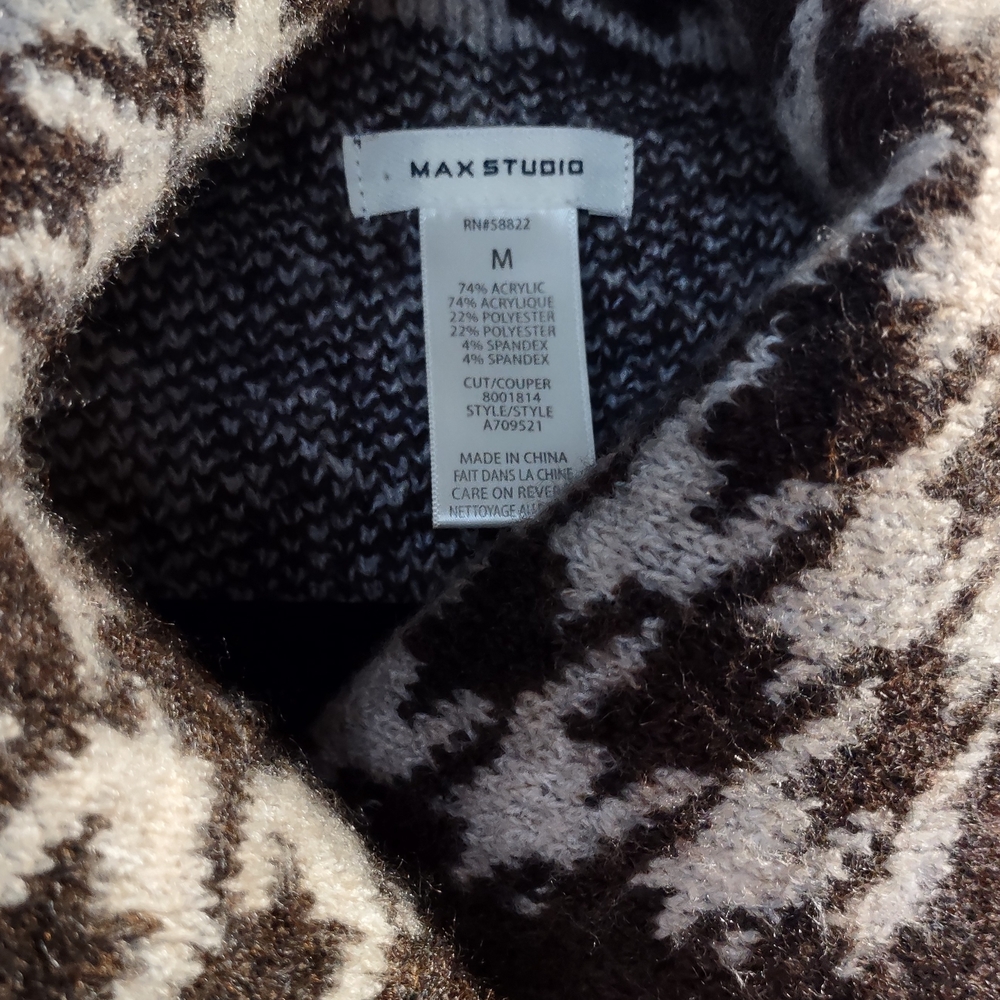 Max Studio Houndstooth Patterned Cardigan - image 5